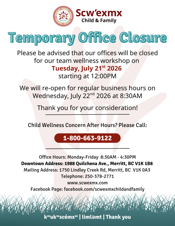 click to  Image for Temporary Office Closure
